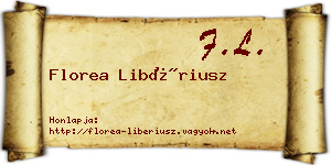 Florea Libériusz névjegykártya